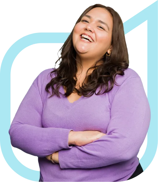 Lady smiling with crossed arms